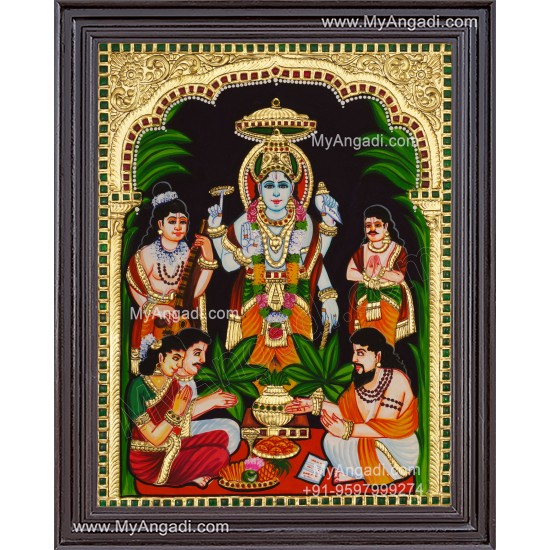 Sathyanarayana Swami Tanjore Painting