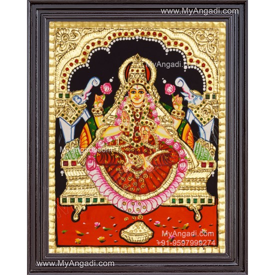 Gajalakshmi Devi Tanjore Painting