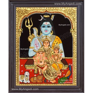 Shivan Parivar Tanjore Painting