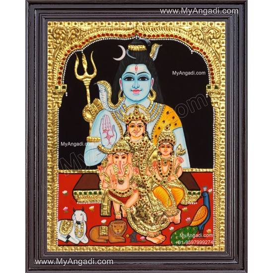 Shivan Parivar Tanjore Painting