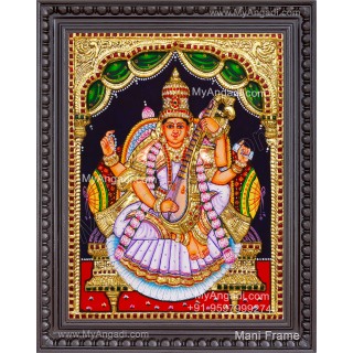 Saraswathi  3D Tanjore Painting