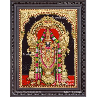 Venkatachalapathy 3D Tanjore Painting