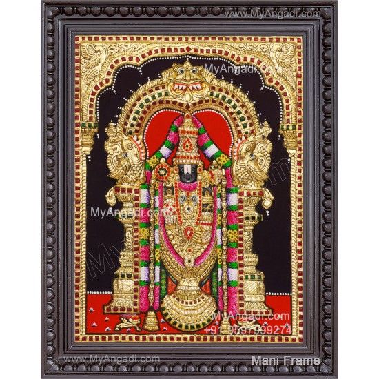 Venkatachalapathy 3D Tanjore Painting