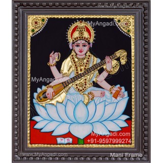 Saraswathi Tanjore Painting