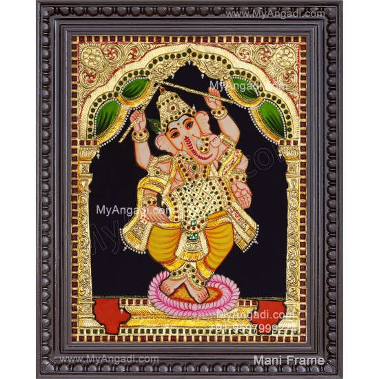 Dancing Ganesha Tanjore Paintings