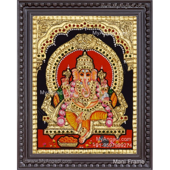 Ganesha Tanjore Painting, Ganesha Tanjore Painting