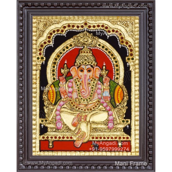 Ganesha Tanjore Painting, Ganesha Tanjore Painting