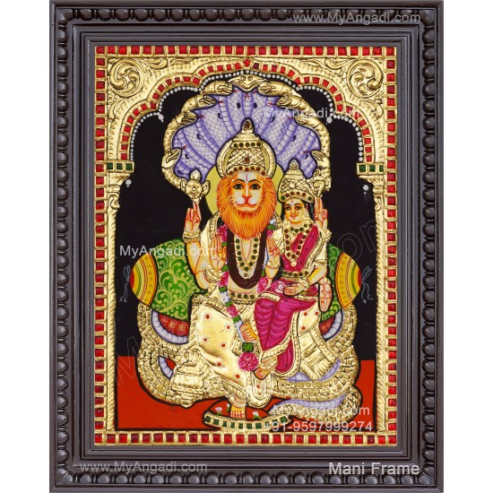 Narasimar Tanjore Painting, Lakshmi Narasimhar Tanjore Painting