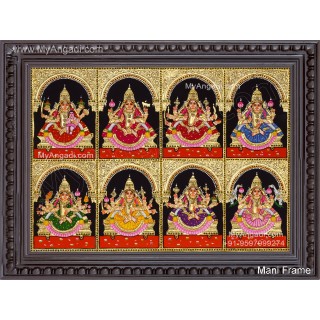 Ashta Lakshmi Tanjore Painting, AshtaLakshmi Tanjore Painting