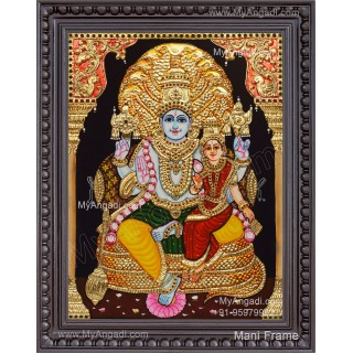 Perumal and Lakshmi Devi Tanjore Painting
