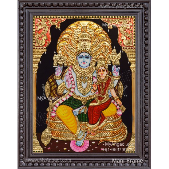 Perumal and Lakshmi Devi Tanjore Painting