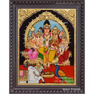 Shiva Parivar Tanjore Painting