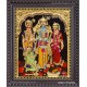 Ram Darbar - Ram with Sita, Hanuman, Lakshmanan Bharathan and Shatrughna Tanjore Painting