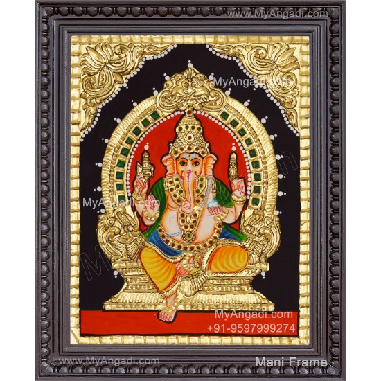 Ganesha Tanjore Painting, Ganesha Tanjore Painting