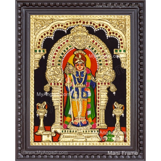 palani Raja Alangara Murugan Tanjore Painting