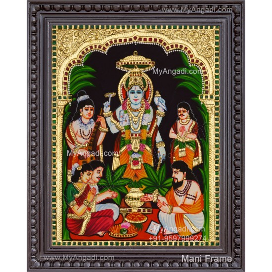 Sathyanarayana Swami Tanjore Painting
