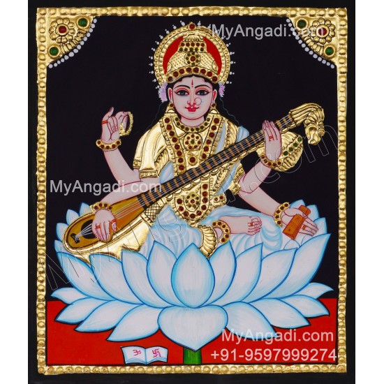Saraswathi Tanjore Painting
