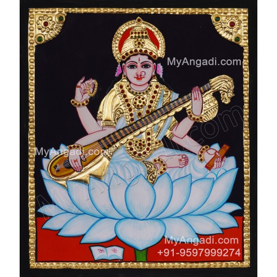 Saraswathi Tanjore Painting