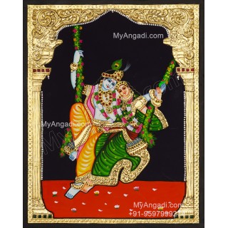 Radha Krishna Tanjore Painting
