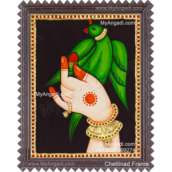 Parrot Tanjore Painting