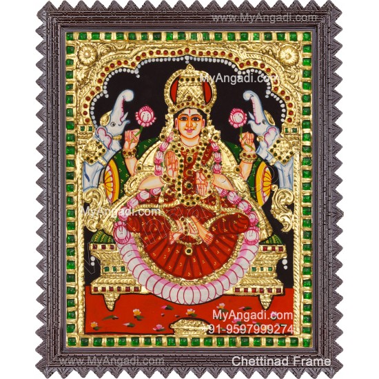 Gajalakshmi Tanjore Painting