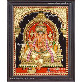 Ganesha 3d Embossed Tanjore Painting
