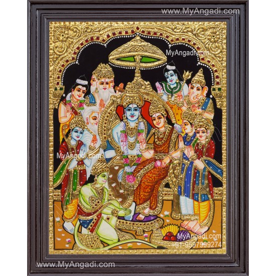 Ramar Pattabhishekam Tanjore Painting