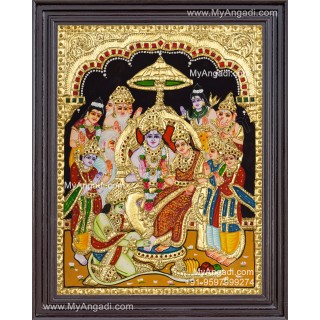 Ramar Pattabhishekam Tanjore Painting