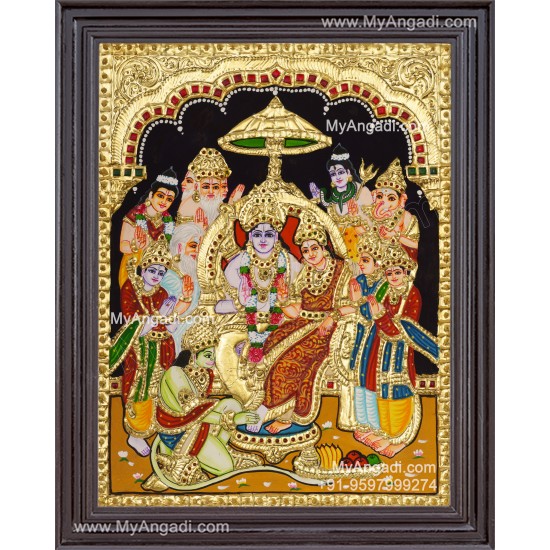 Ramar Pattabhishekam Tanjore Painting