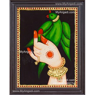 Parrot Tanjore Painting