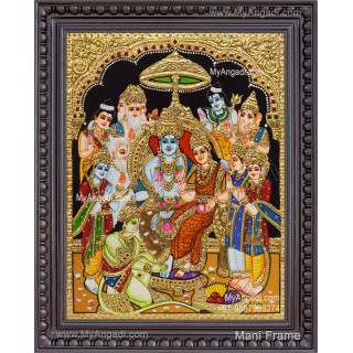 Ramar Pattabhishekam Tanjore Painting