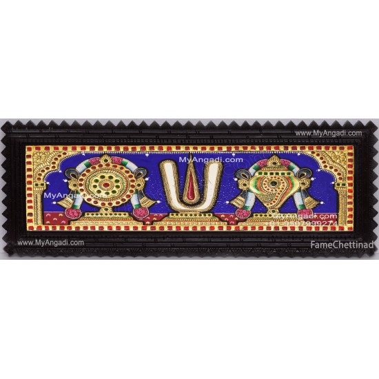 Sangu Chakram Namam Tanjore Painting