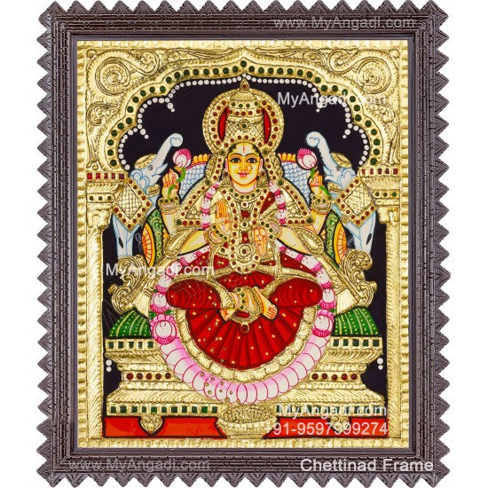 Gajalakshmi Tanjore Painting
