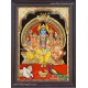 Shiva Family 3D Tanjore Painting