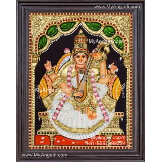 Saraswathi  3D Tanjore Painting
