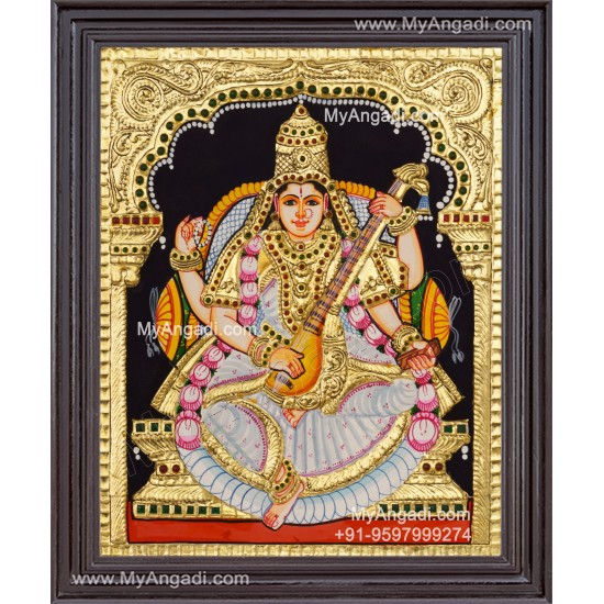 Saraswathi Tanjore Painting