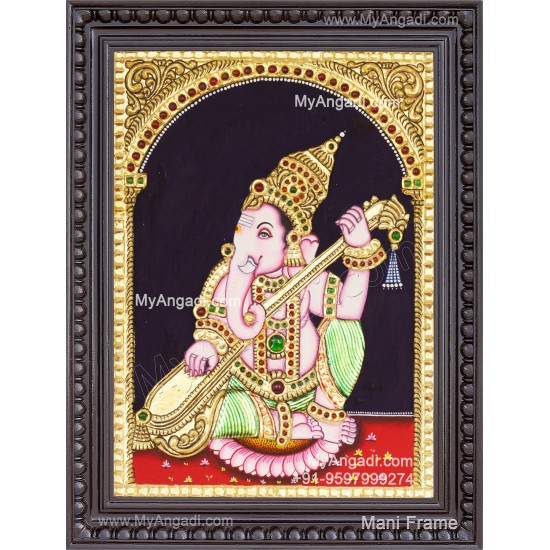 Musical Ganesha Tanjore Paintings