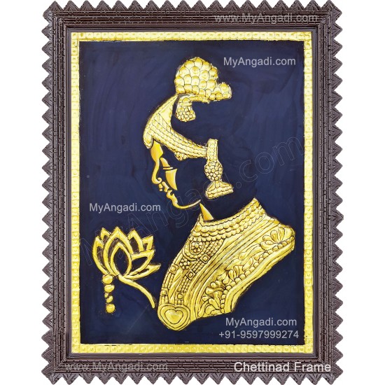 Contemporary Lady Tanjore Painting Contemporary Lady Tanjore Painting