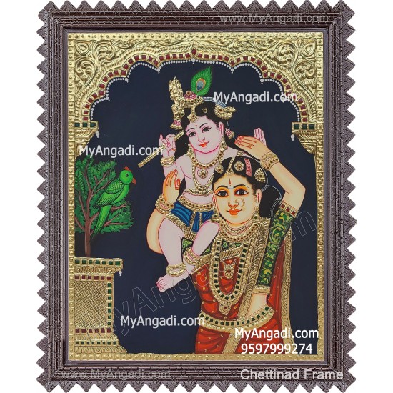 Yasodha Krishna Tanjore Painting Yasodha Krishna Tanjore Painting