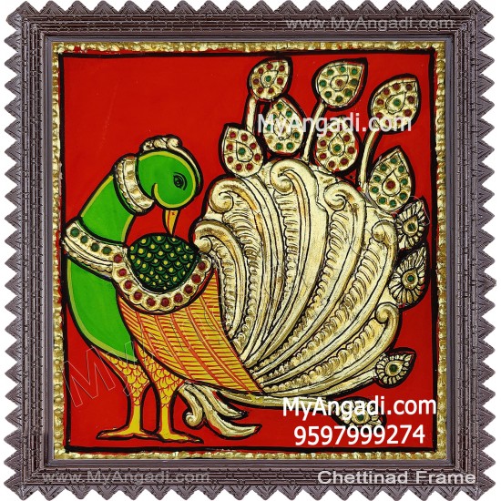 Peacock Tanjore Painting Peacock Tanjore Painting