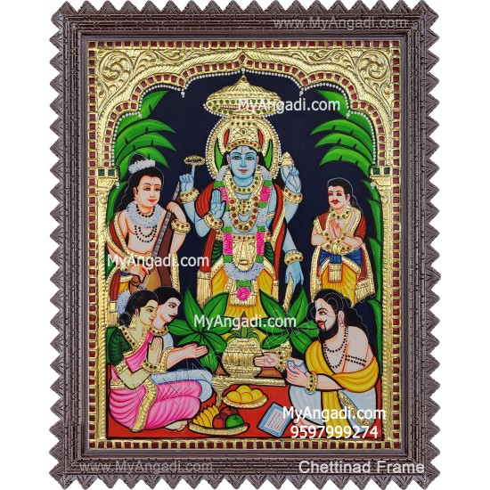 Sathya Narayana Swami Tanjore Painting Sathya Narayana Swami Tanjore Painting