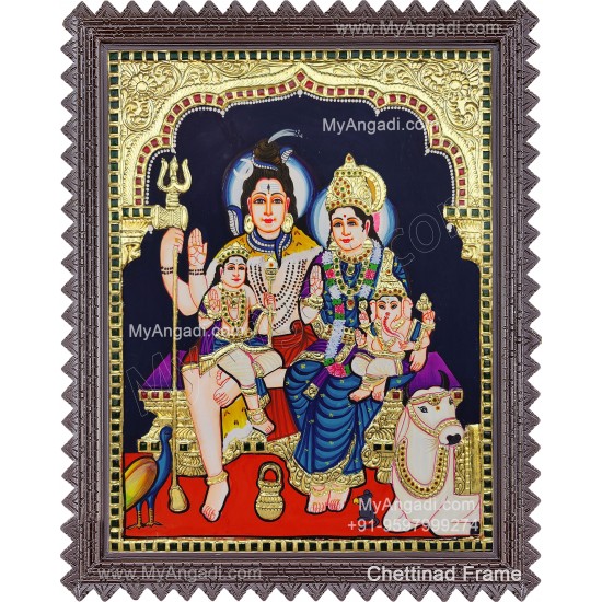 Shiva Family Tanjore Painting