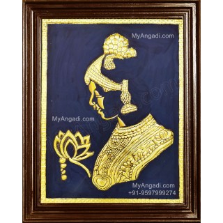 Contemporary Lady Tanjore Painting