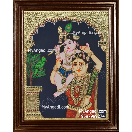 Yasodha Krishna Tanjore Painting Yasodha Krishna Tanjore Painting
