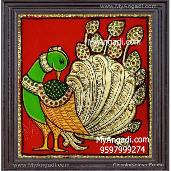 Peacock Tanjore Painting Peacock Tanjore Painting