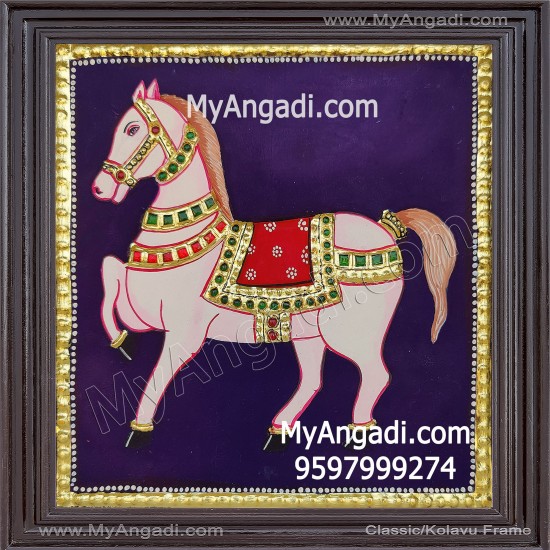 Horse Tanjore Painting Horse Tanjore Painting