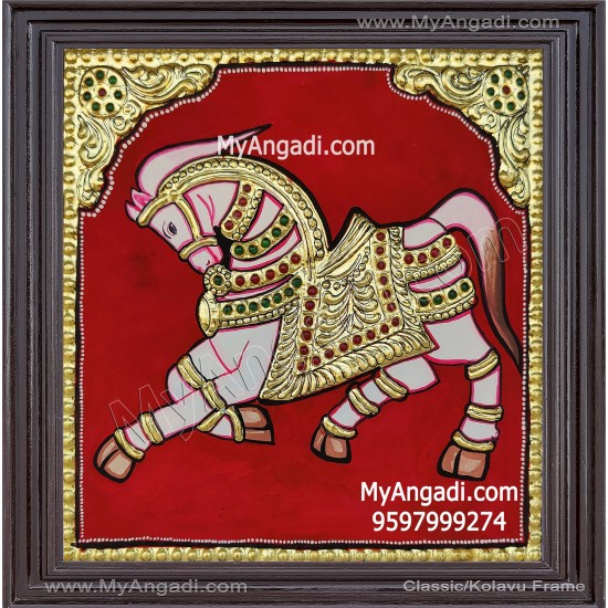 Horse Tanjore Painting Horse Tanjore Painting