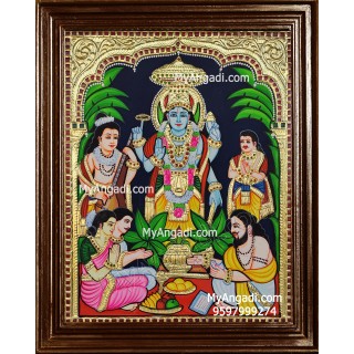 Sathya Narayana Swami Tanjore Painting