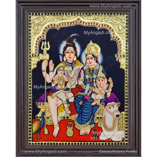 Shiva Family Tanjore Painting