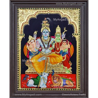 Shiva Family Tanjore Painting